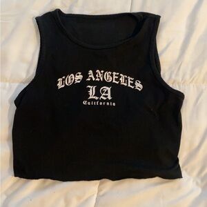 Black Los Angeles Crop Top